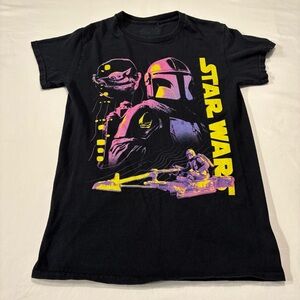 Star Wars The Mandalorian Graphic T-Shirt featuring Din Djarin and Grogu